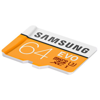 SAMSUNG 三星 存储卡 MP EVO黄色升级版 高速TF卡（Micro SD卡） 64G