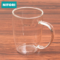 NITORI 耐热玻璃杯 450mL 