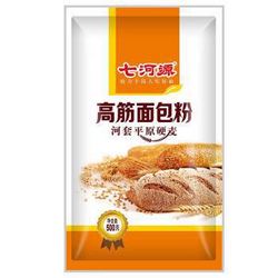 白菜价！七河源 河套面粉 高筋面包粉500g 烘焙原料小麦粉披萨粉