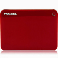 TOSHIBA 东芝 V8 CANVIO高端系列 2.5英寸 移动硬盘 3TB 活力红 