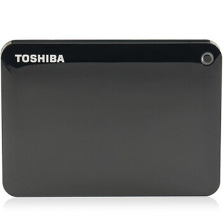 TOSHIBA 东芝 V8 CANVIO高端系列 2.5英寸 移动硬盘 1TB 经典黑 