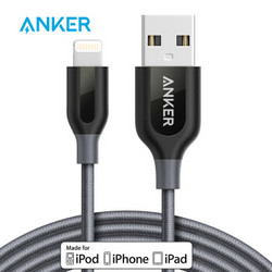 Anker 安克 MFi认证 苹果数据线 灰色 0.9米