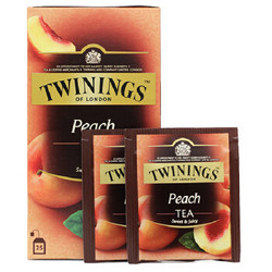 TWININGS 川宁 蜜桃果香红茶茶包 2g*25包 *9件