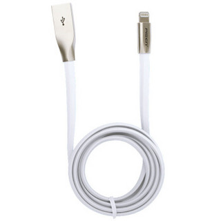 PISEN 品胜 锌合金 Apple Lightning 数据充电线 白色 1m