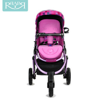 Babyruler ST380 高景观婴儿推车 三轮-紫红色