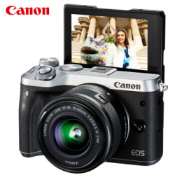 Canon 佳能 EOS M6(EF-M 15-45mm f/3.5-6.3)无反相机套机 银色