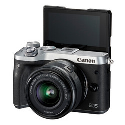  Canon 佳能 EOS M6（EF-M 15-45mm f/3.5-6.3）无反相机套机 银色/灰色