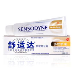 SENSODYNE 舒适达 多效护理抗敏感牙膏 70g *8件