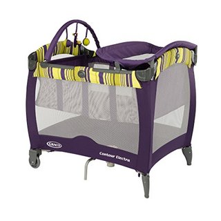 GRACO 葛莱 婴儿床便携式儿童游戏床 午睡尿布更换台 深紫色