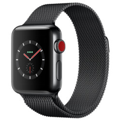 Apple 苹果 Watch Series 3智能手表(GPS+蜂窝网络款 38毫米 米兰尼斯表带 ) 深空黑