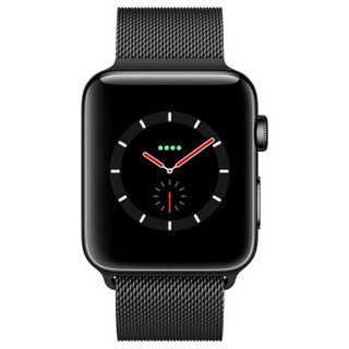 Apple 苹果 Watch Series 3智能手表（GPS+蜂窝网络款 42毫米 米兰尼斯表带） 深空黑