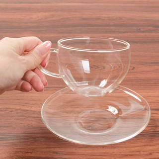 NITORI 耐热玻璃杯茶杯茶碟套装组合 