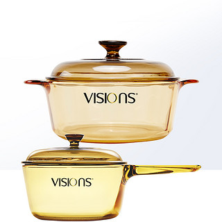 VISIONS 透明锅具套装 两件套 2.25L+1.5L