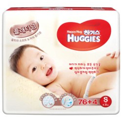 HUGGIES 好奇 铂金装 婴儿纸尿裤 韩版 S80片