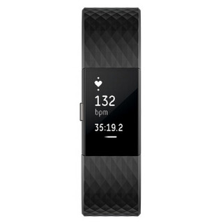 Fitbit Charge 2 智能手环  枪色 大号