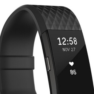 Fitbit Charge 2 智能手环  枪色 大号