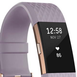 Fitbit Charge 2 智能手环  玫瑰金  大号