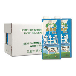 SUKI 多美鲜 低脂牛奶 1L 12盒 *2件