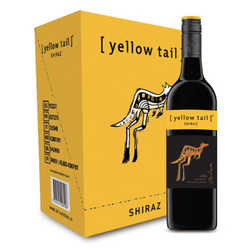 Yellow Tail 黄尾袋鼠 西拉红葡萄酒 澳大利亚进口葡萄酒 750ml*6瓶 整箱装 *2件