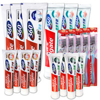 Colgate 高露洁 守护口腔健康超级 (360°系列牙膏14支1100g+超洁纤柔牙刷5支)