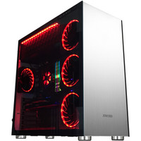 JONSBO 乔思伯 C4 中塔式机箱 银色双侧钢化玻璃侧透版本