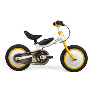 QICYCLE 骑记 儿童骑行滑步两用自行车 12寸 白色、黄色