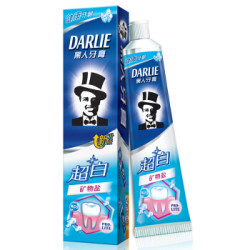 黑人(DARLIE)超白 牙膏 140g(矿物盐)(新老包装随机发放) *2件