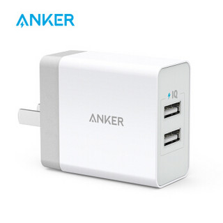 Anker 安克 2口 USB苹果手机充电器 2.4A