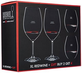 RIEDEL XL RED WINE + GIFT 2 O 特惠红酒杯套装