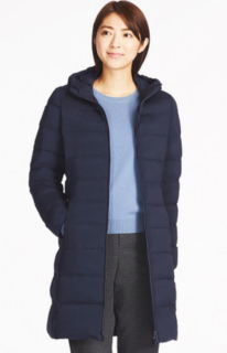 UNIQLO 优衣库 400714 女士高级轻型羽绒弹力连帽大衣