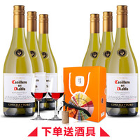红魔鬼 Concha y Toro 干露 红魔鬼 夏多内 白葡萄酒 6瓶