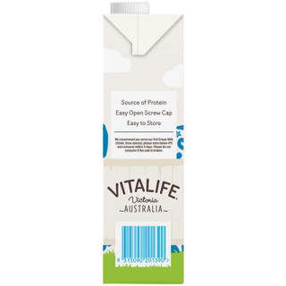 VITALIFE 维纯 全脂UHT牛奶 1L 12盒