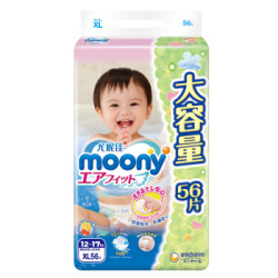 moony 尤妮佳 婴儿纸尿裤 XL号 56片 *3件