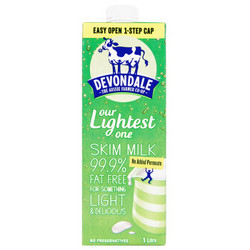 DEVONDALE 德运 脱脂高钙纯牛奶  1L*10盒