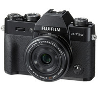 FUJIFILM 富士 X-T20（27mm f/2.8） APS-C画幅无反相机套机 黑色