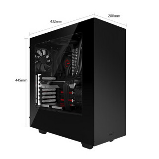 NZXT. 恩杰 S340 中塔式侧透机箱  黑色