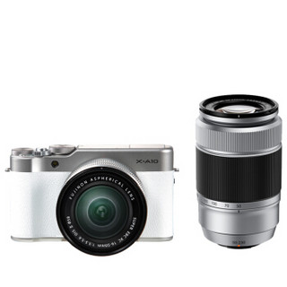 FUJIFILM 富士 X-A10（16-50mm f/3.5-5.6+50-230mm f/4.5-6.7） APS-C画幅无反相机套机 白