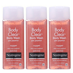 Neutrogena 露得清 磨砂沐浴露 葡萄柚味 250ml*3瓶 *2件