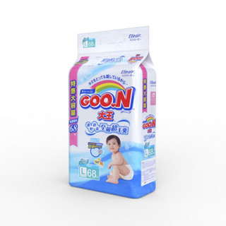 88VIP：GOO.N 大王 维E系列 婴儿纸尿裤 L68片