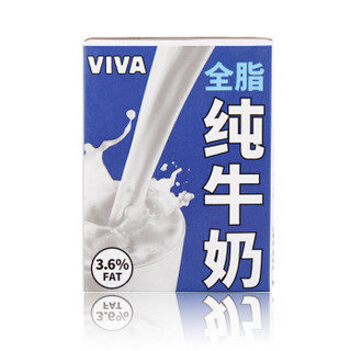 VIVA 韦沃 全脂纯牛奶 200ml 27盒 普通装