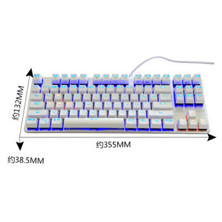 ViewSonic 优派 KU520 械键盘 87键  青轴 白色 单色