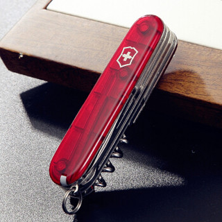 VICTORINOX 维氏 都市猎人 1.3713.T7 瑞士军刀（15种功能） 透明红色