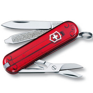 VICTORINOX 维氏 典范 0.6223 瑞士军刀（7种功能） 透明红色