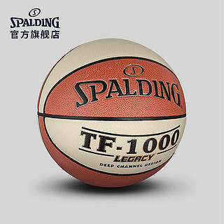 SPALDING 斯伯丁 TF-1000 LEGACY 74-450Y 篮球 白橘色