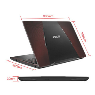 华硕(ASUS) 飞行堡垒尊享版二代FX53VD 15.6英寸游戏笔记本电脑(i5-7300HQ 8G 1T GTX1050 2G独显 FHD)红黑