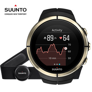 SUUNTO 颂拓 Spartan Ultra 斯巴达极限系列 户外运动心率表 金色 钛心率套装