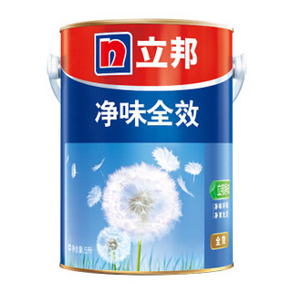 立邦漆油漆涂料内墙乳胶漆墙面漆 净味全效 小桶5L（可调色）