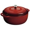 LODGE 洛极 珐琅铸铁锅  5升，6qt 海岛辣椒红