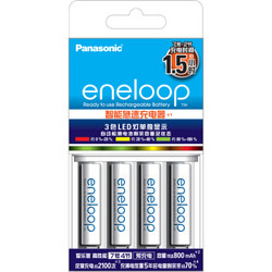 eneloop 爱乐普 充电电池7号七号4节 KJ55HCC04C 含55快速充电器 白色 +凑单品