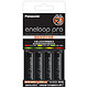 10日：eneloop 爱乐普 充电电池5号五号4节 KJ55HCC40C 含55快速充电器 黑色